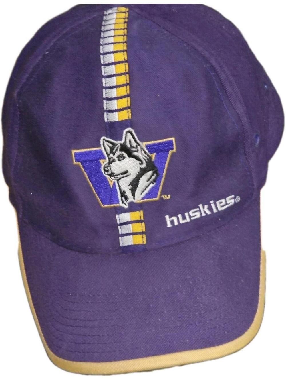 Washington Huskies Strapback Logo 7 Y2k Vtg Embroidered Stiched One Size Unisex